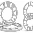 LUJIANI 4 Pack Universal Wheel Spacers, 1/4" (6 mm) Die Cast Replacement Aluminum Spacer for 4 Lugs Wheels/Rims, Fits 98 to 120mm Multiple Bolts Pattern