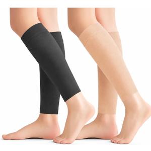 2 Pairs Calf Compression Sleeves Men&Women 20-30mmHg Medical Shin Splint for Leg Surpport Relief Pain Varicose Veins