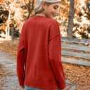 Zeagoo Women's Oversized Button Cardigan Sweaters 2026 Fall Open Front Lightweight Cardigans V Neck Loose Knit Outwear (S)