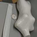 EaseHome Dress Form Mannequin Body, Female Mannequin Torso with Detachable Silvery Metal Stand and Rectangular Base for Clothing Dress Jewelry Display, Adjustable Height 50-70 Beige Body