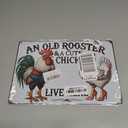 5D Diamond Art Painting Kits for Adults, An Old Rooster & A Cute Chick Live Here Chicken Art Kits For Beginner,DIY Vintage Full Round Gem Crystal Art Paint by Diamond Home Wall Decor 12 x 16 inch