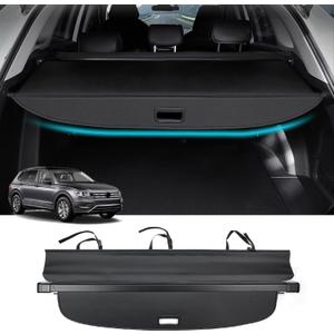 Powerty Cargo Cover for 2018-2024 VW Volkswagen Tiguan Accessories Trunk Cover Retractable Trunk Shielding Shade Cargo Luggage Cover No Gap(NOT for 2025 Volkswagen Tiguan)