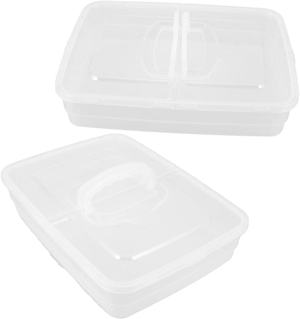 2pcs Stackable Pizza Dough Rising Box Portable Bread Proofing Supplies Lid and Handle Dough Proofing Bowl 2pcs Stackable Pizza Dough Rising Box Portable Bread Proofing Supplies Lid and Handle Dough Proofing Bowl