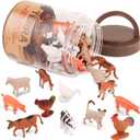 Terra by Battat  60pcs Farm Animals Toy Tube  Mini Plastic Barnyard Animal Figurines for Kids  Includes Cow, Pig, Goat, Sheep & More  Educational Playset for Toddlers Ages 3+