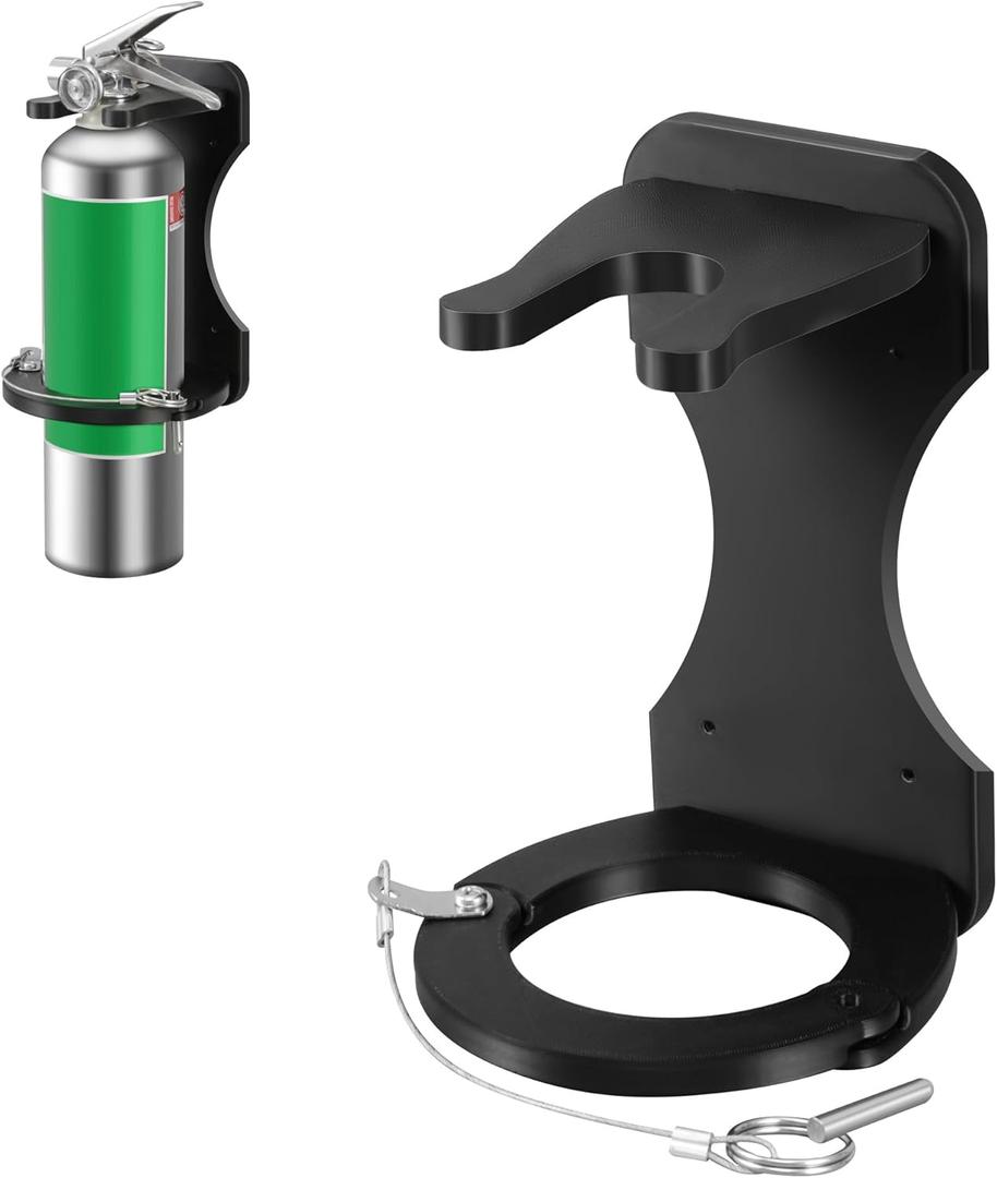 Boat Nylon Fire Extinguisher Bracket,Mounting Bracket with Quick Release Pin,Fire Extinguisher Brackets Compatible with Fire Extinguishers (Black)