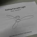 revoici 52'' Amber Ceiling Fan with Lights, Low Profile Flush Mount