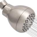AISOSO High Pressure Shower Heads, Showerheads 3 Inches with 360 Rotation and Silicone Nozzles for Strong Spray Relaxing and Comfortable Shower, Brushed Nickel
