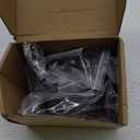 Adjustable Handrail Brackets - Heavy Duty Stair Railing Brackets with Screws, Black Carbon Steel, Wall Mounted for Staircases, Home or Offices (4)