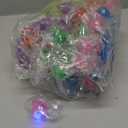 Sosation 100 Pcs Light up LED Flashing Ring Glow in The Dark Bumpy Jelly Ring Finger Light Birthday Party Favors Blinking Decor for Party Favor(Multicolor) (Small)