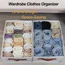 2 Pcs Closet Organizers and Storage Bins for Clothing, 12 Cell Closet Clothes Organizer for Leggings Yoga Pants T-shirts Thin Jeans Clothes, Clothing Storage Bin Container with Sturdy Handles