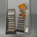 Luxury Titanium Silicone Dual-Layer Link Bands Compatible with Apple Watch Band Ultra 3/2/1 49mm 46mm 45mm 44mm 42mm, Men Women Magnetic Clasp Metal Bracelet for iWatch Series 11 10 9 8 7 6 5 4 SE (Titanium-Orange, 49mm/46mm/45mm/44mm/42mm(Series 3))