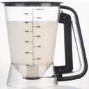 Pancake Batter Dispenser 5 Cup with Sturdy Handle,Batter Separator for Pancakes, Cupcake, Waffle, Muffin Mix, Cake & Crepe Batter pitcher with Squeeze Handle Baking Tools-Black