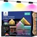 APPECK Permanent Outdoor Lights Pro 100ft, 72W RGBCW Eaves Lights with 72 LED Lights, 80lm, Cuttable, 111 Scene Modes, IP67 Waterproof Lighting for Halloween Decoration, Compatible with Alexa, Black