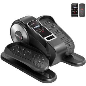 Under Desk Elliptical Machine, Electric Seated Pedal Exerciser, Mini Ellipse Leg Exerciser with Remoter, 12 Level Speeds, Forward & Reverse Direction, Manual & Auto Mode for Home Office