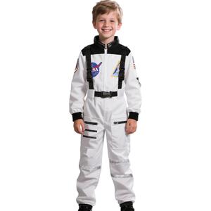 Cuteshower Kids Astronaut NASA Costume for Boys Girls Space Jumpsuit (3-4 Years, White)