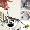 3 x Drain Snake, Drain Clog Remover - Gutter Cleaning Tools Drain Cleaner for Toilet Sewer Shower Kitchen Bathroom Tub Clogged Drains Opener Cleaning Tool, Flexible Grabber Claw Pick Up Reacher (35 inch)