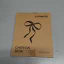 LaRibbons Chiffon Pre - Made Hair Bows Ribbon for Women Girls - Ivory Chiffon Ribbon Bows for Gift Wrapping & Wedding Decor, 24PCs