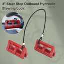 4" Steer Stop Outboard Hydraulic Steering Lock for Outboard Motor Trailering/Transport 1 Pair Red