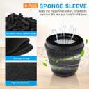 4 Pack F117 Filters Compatible with Dirt Devil Scorpion Handheld Vacuum Cleaner, Part # AD40117, with 8 Foam Sleeves & 1 Brush