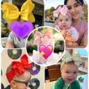 doboi 20pcs Baby Girls Bows Headbands Nylon Hairbands Ribbon Bow Elastic Hair Accessories for Newborns Infants Toddlers and Kids