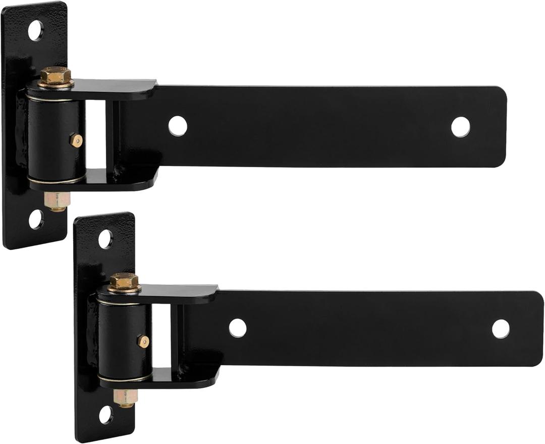 Heavy Duty Gate Hinges 900 Lbs Capacity - 13" Bolt-On or Weld-On Hinges with Built-in Ball Bearings, 180 One-Way Open for Wooden/Metal Gates, Fence, Barn,Garden Gates, Sheds (Patent Pending)