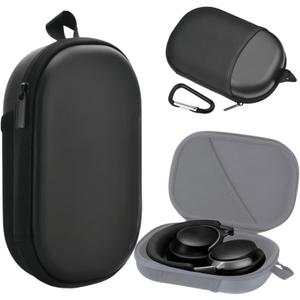Headphones Case for Bose QC45/QC35/QC25/QC15/Ultra Gaming Headset, QC25, PU Hard Shell Travel Carrying Case Bag with Cable Storage for Bose QC45 II, QC35 II Accessories