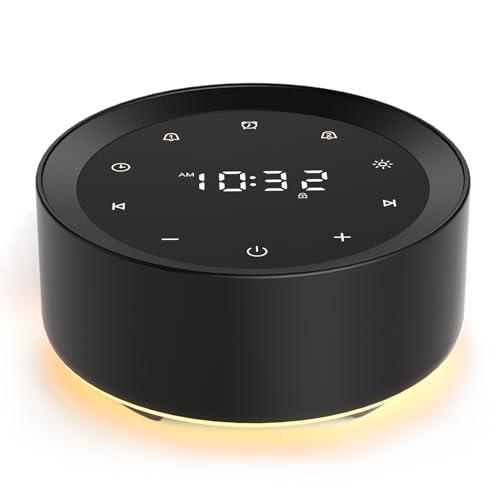 White Noise Sound Machine Alarm Clock 7 Colors Night Light Sound Machine for Adult/Baby 20 Soothing Sounds 31 Level Volume 6 Level Screen Brightness 5 Timer Set Memory Function Touch Control