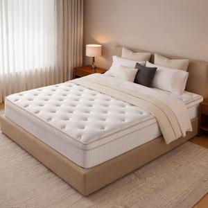 INCEPDREAM Full Size Mattress 12 Inches, Medium Firm Hybrid with Memory Foam & Individually Wrapped Coils, CertiPUR-US Certified, Fiberglass-Free Design