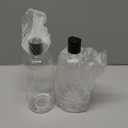 16 oz BPA Free Plastic Suqeeze Bottles with Black Disc Caps Refillable Travel Containers for Toiletries Shampoo conditioner Lotions Liquid Soap Shower Gel (2Pack, Clear)