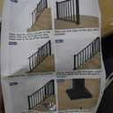 36 in. H x 4 ft. W Porch and Deck Railing Kit, Aluminum Stair Railing Kit, Black Textured Powder-Coat Finish Railing System for Concrete Steps or Wooden Stairs(1 Post, 1 Panel)