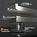 WEBANG 24 Inch Linear Shower Drain Rectangular Floor Drain with Accessories Capsule Pattern Cover Grate Removable SUS304 Stainless Steel CUPC Certified Brushed Nickel