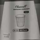 Clawsoff 90 Pack 16 oz Disposable Coffee Cups No Lids, Gray Insulated Ripple Wall Paper Coffee Cups 16oz, Corrugated Beverage Paper Cups, To Go Cups for Hot Chocolate Tea Home Travel Office