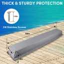 ORLANG 59" Dock Bumpers,PVC Dock Fenders with Stainless Steel Screws,Boat Dock Guards,Dock Post Bumper for Docking Edges, Piling, Vertical Poles, Horizontal Decks or Piers (Grey/2Pack)