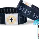 2 x DuduCraft Cross Christian Prayer Wristband Gifts for Women, Valentines Fathers Mothers day gifts for women, mom, dad, teen, wife - Graduation gift for College, Teacher, Confirmation gift for Teens