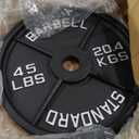 Fitvids 2-Inch Olympic Cast Iron Weight Plate for Strength Training & Weightlifting, Multiple Sizes 45Lb