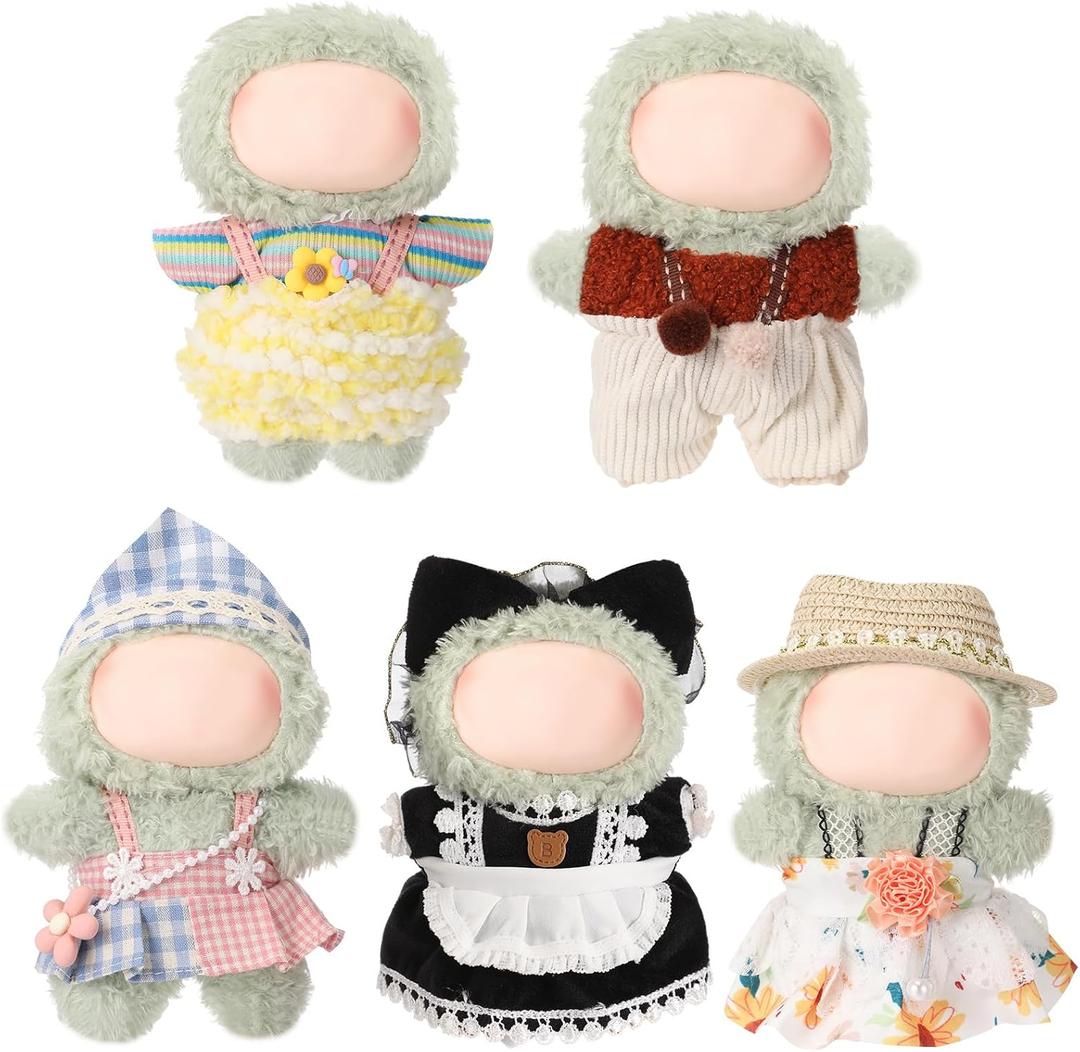Simgoing 5 Sets 17cm Doll Clothes Outfits Dolls Costume Accessories Princess Dress Adorable Christmas Dress up Clothes Accessories