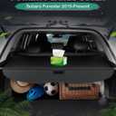 Powerty Retractable Cargo Cover for 2019-2024 Subaru Forester, Canvas Texture Trunk Cover Privacy Screen Rear Security Shade for Forester Accessories (with Extented Cover)