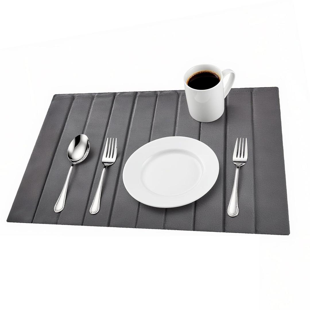 Large Stone Dish Drying Mat for Kitchen Counter, 24"(L)×16"(W) Pu Leather Stone Dishes Mats,Water Absorbing Diatomaceous Earth Drying Pad for Bottles Utensils Cups
