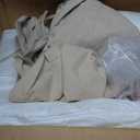 Favoyard Outdoor Chair Cushion 24 x 24 x 4 Inch Rainproof & 3-Year Fade Resistant Patio Furniture Cushions with Removable Cover and Adjustable Ties for Garden Sofa Couch Pads Set of 2, Beige