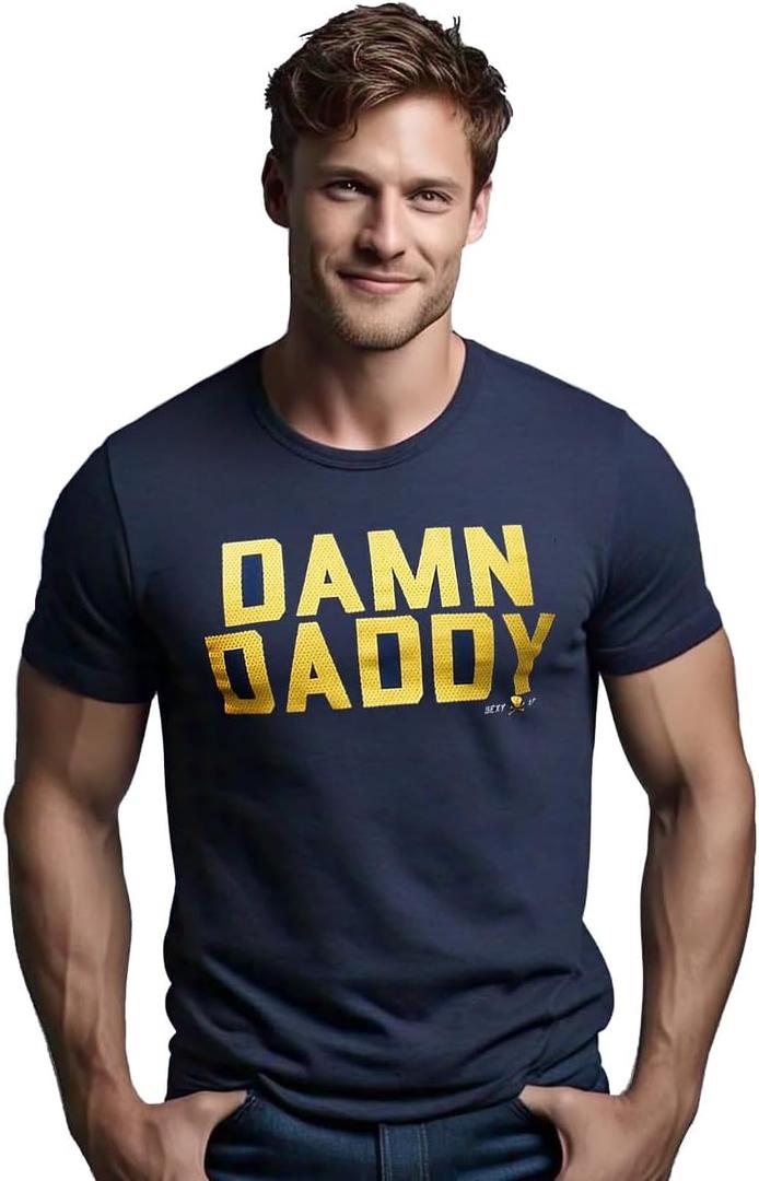 Men's Damn Daddy T-Shirt [Navy] (Blue, XXL)