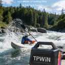 TPWIN Portable Bluetooth Speakers - Wireless Jobsite Speaker 80W Peak, TWS, Light Shows, Loud Speaker with Deep Bass, BT 5.3, IPX6 Waterproof, 20H Playtime for Outdoor Beach Camping Garage - Yellow
