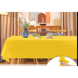 Slergut 6 Pack Plastic Table Cloth, Yellow Thick Table Cloth Rectangle Table Cover 54 x 108 Inch Disposable Waterproof Tablecloth for Parties Camping Decoration Slergut 6 Pack Plastic Table Cloth, Yellow Thick Table Cloth Rectangle Table Cover 54 x 108 Inch Disposable Waterproof Tablecloth for Parties Camping Decoration