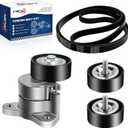 Engine Serpentine Belt Drive Kit Compatible with 2009-2017 for Dodge Journey, 2008-2014 Avenger, Caliber, 2008-2017 Jeep Patriot, Compass, 2011-2014 Chrysler 200, 2007-2010 Sebring, 1.8L 2.0L 2.4L