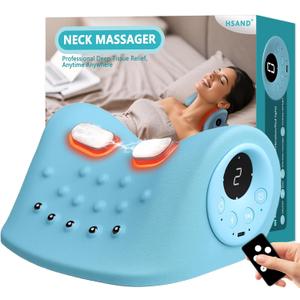 HSAND Neck Massager, Portable Shoulder & Neck Relaxer, 4 Adjustable Modes for Stiffness & Pain Relief, Improves Blood Circulation, Migraine Support, Posture Correction