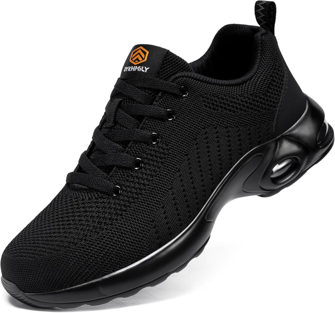 DYKHMILY Steel Toe Steel Toe Shoes for Women Steel Shoe Work Work Shoe Safety Safety Shoes Comfortable Lightweight Size 7 Woman/ 5.5, Black