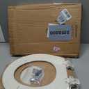 Bemis 500EC Durable Wood Toilet Seat with Easy Clean Hinges, Made in USA, Round, Biscuit