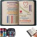 The Ultimate Embroidery Learning Book,Embroidery Stitch Book Kit,Embroidery Kit for Beginners,DIY Embroidery Stitch Books Kit with Multiple Sewing Kit, 106 Pattern for DIY and Sew Enthusiast