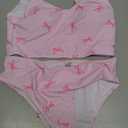 RoseSeek Girl's 2 Piece Striped Bowknot Swimsuit Set Wireless Cute Bathing Suit Summer Beachwear Bikini Sets, 11Y