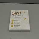 Bikini Trimmer for Women, 5-in-1 Electric Razors Shaver, IPX7 Waterproof Cordless Body Hair Trimmer, Rechargeable Facial & Pubic Hair Remover, Ceramic Blade Bikini Shaver, Gifts for Women (White)