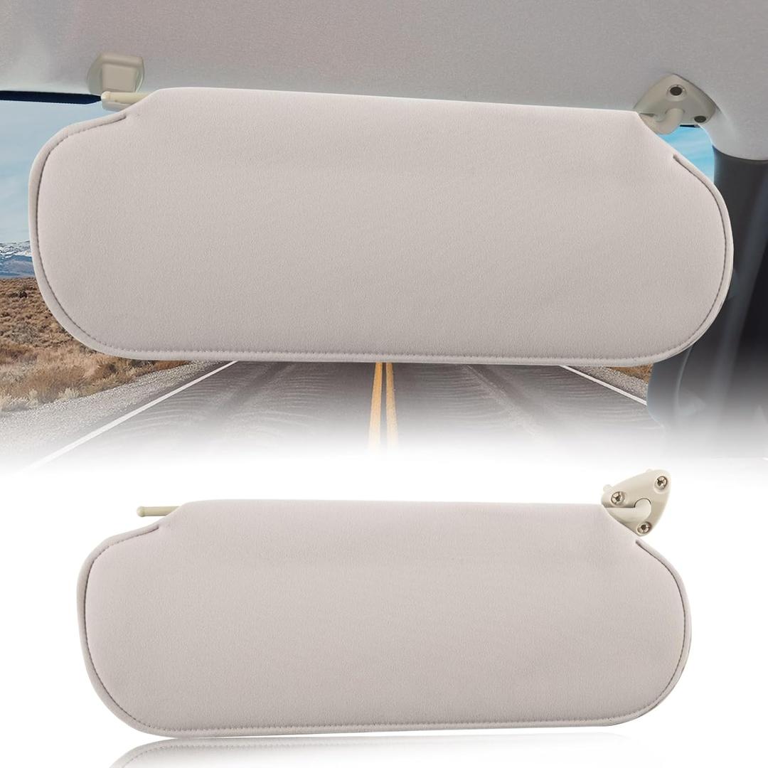 Car Sun Visor Fit for Chevrolet Express GMC Savana 1500 2500 3500 4500 1999-2019 Plate for Blocking Sunlight 84054695 (Beige, Right Passenger Side)